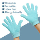 ZenToes Moisturizing Gloves with Gel Lining - Dry Hands Treatment - 1 Pair Hydrating Cracked Hand Healing Gloves - Repair Rough, Chapped Skin Overnight (Fuzzy Blue) ZenToes Store