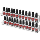 Nail Polish Rack Wall Mount Shelf,2 Pack Acrylic Nail Polish Organizer Display 24 Bottles,15" Acrylic Floating Wall Ledge Shelf Kids Bookshelf,Clear By Cq acrylic Cq acrylic