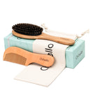 Boar Bristle Hair Brush Set - Designed for Kids, Women and Men. Natural Bristle Brushes Work Best for Thin and Fine Hair, Add Healthy Shine, Improve Texture, Reduce Frizz. Wood Wet Detangler Comb Chibello