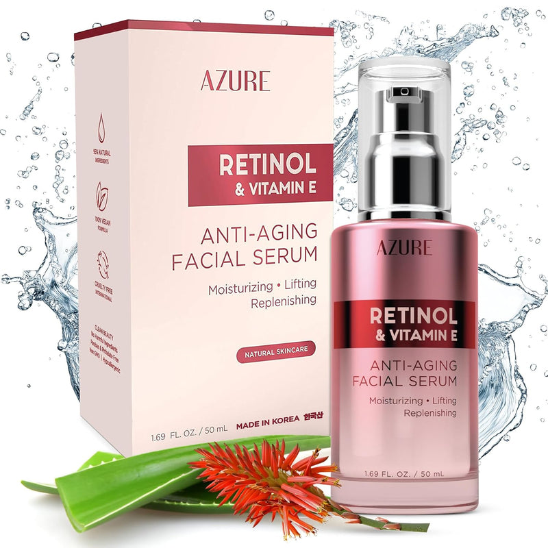 Azure Cosmetics Hyaluronic Acid Serum For Face - Ultra Hydrating, Dermatologist Tested, Anti-Aging Moisturizer for Dark Spots, Fine Lines & Wrinkles - Vegan, Clean Beauty, Korean Skin Care - 1.69 oz Infinity Warehouse