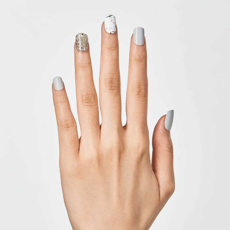 KISS imPRESS Press-On Manicure, Nail Kit, PureFit Technology, Short Press-On Nails, Square, Knock Out, Includes Prep Pad, Mini File, Cuticle Stick, and 30 Fake Nails KISS