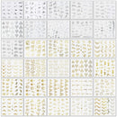 EAONE 60 Sheets Nail Art Stickers Self-Adhesive Nail Decals Water Transfer Butterfly Nail Tattoos Flowers and Leaf Nail Art Foils with Nail Gems Tweezers and Scissors for Women Girls DIY Nail Art EAONE