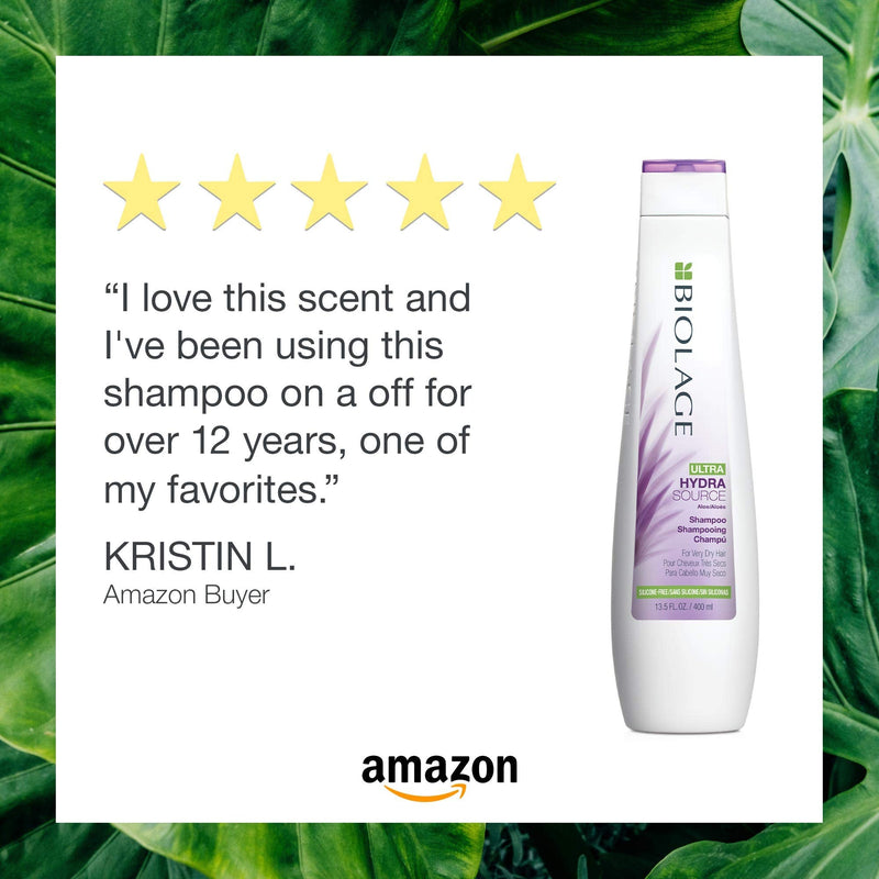 BIOLAGE Ultra Hydrasource Shampoo & Conditioner Bundle | Extremely Moisturizes Hair To Prevent Breakage | Silicone & Paraben-Free | For Very Dry Hair | 33.8 Fl. Oz. BIOLAGE