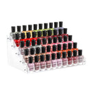 Cq acrylic Clear Nail Polish Organizers And Storage,5 Layer Nail Polish Rack Tabletop Display Stand Holds Up to 45 Bottles, Acrylic 5 Tier Essential Oils Holder For Professional Nail Salon Cq acrylic Store