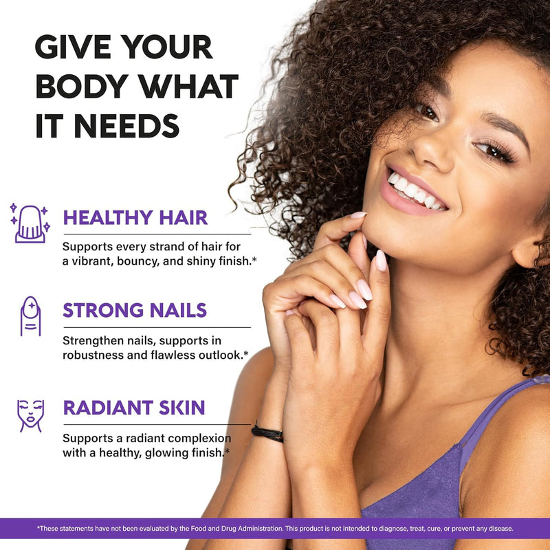 Liquid Biotin & Collagen - Vitamins for Hair Growth Support for Women & Men - Extra Strength 60000 mcg Drops - B7 Supplement - Strong Nails & Healthy Skin - 98% Faster Absorption Than Pills Infinity Warehouse