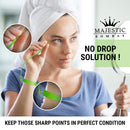 Surgical Tweezers w/Stylish No Drop Wristband for Ingrown Hair–Precision Sharp Needle Nose Pointed Tweezers with Protective band -Eyebrow & Facial Hair Removal –Great for Splinters,Ticks Glass Majestic Bombay