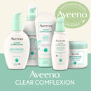 Aveeno Clear Complexion Foaming Oil-Free Facial Cleanser with Salicylic Acid Acne Medication for Breakout-Prone Skin & Soy Extracts, Hypoallergenic & Non-Comedogenic, 6 Fl Oz, Pack of 3 Aveeno
