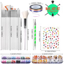 Nail Brushes for Nail Art, Teenitor Nail Art Kit, Nail Art Brush, Nail Dotting Tools, Butterfly Nail Art Stickers, Nail Rhinestones, Nail Foil, Nail Striping Tapes, Nail Dust Brush Teenitor