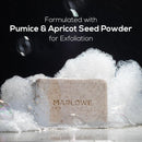 MARLOWE. No. 102 Body Scrub Soap 7 oz, Santal, Exfoliating Soap Bar with Shea Butter, Olive Oil & Green Tea Extracts, Cleanses, Smooths & Revitalizes Skin, Warm Amber, Spice & Citron Scent Infinity Warehouse