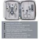 FAMILIFE Manicure Set, 7 in 1 Professional L14 Manicure Pedicure Set Stainless Steel Nail Clipper Set with Noble Portable Gray Travel Case Gift for Women Men FAMILIFE
