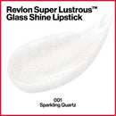 REVLON Super Lustrous Glass Shine Lipstick, Flawless Moisturizing Lip Color with Aloe, Hyaluronic Acid and Rose Quartz, Sparkling Quartz (001), 0.15 oz REVLON