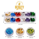 Nail Art Designs for Nails, Nail Foil Sticker, Nails Gems and Rhinestones, Nail Art Fruit Slices , Chunky Glitter, Nail Sequins Laser Star, Holographic Sparky Mixed Heart,Nail Decorations Teenitor