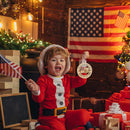 Jolette Designs Stand for The Flag Kneel for The Cross Ornament - Wood American Flag Ornaments Gift for Christmas Tree or Car Mirror - Home Decor Decoration for Patriotic Americans (1, Stand-Kneel) Jolette Designs