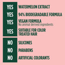 Garnier Fructis Plumping Treat Shampoo and Conditioner, 98 Percent Naturally Derived Ingredients, Watermelon, Plump Flat Hair, 11.8 oz ea, w/ Micellar Sample (Packaging May Vary) Garnier