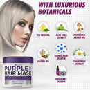 Bellisso Purple Mask for Blonde Hair - No More Yellow or Copper Tones - Deep Conditioner for Color Treated Locks with Keratin and Moroccan Argan Oil Treatment BELLISSO