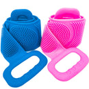 QGZ 2Pcs Long Silicone Back Scrubber for Shower, Back Cleaner, Silicone Shower Scrubber, Body Bath Brush, Exfoliating Loofah Brushes for Men and Women, Silicone Bath Scrubber, Double Sided QGZ