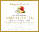 Mango Butter 8 oz Natural Unrefined Pure 100% Raw, Moisturizing, Scent-free, Hexane-free Premium Grade for Soft Supple Skin and Healthy Hair, Nourishing & Healing Care & DIY- Made in USA Profycure Products