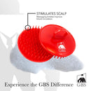 G.B.S Shower Shampoo Massage Hair Brush No.100 - 2 Pack Red Brush - Scalp Massager, Detangle & Beard Brush - Head Scrubber Promotes Hair Growth. Multi Use for Women Men Beard and Pet G.B.S