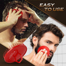 Bossman Scalp Massager and Shampoo Shower Brush - Head Scrubber - Beard Exfoliator - Hair and Beard Dandruff Control (Red) Bossman