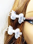 Tara Girls Self Hinge Plastic Bow Hair Barrettes Selection Pack Of 3 (COMBO21) Tara