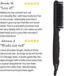 LâAnge Hair Le Vite Hair Straightening Brush | Double Negative Ion Technology for Smooth, Frizz-Free Hair | Easy, Quick Sleekness and Shine | Dual-Voltage Hair Straightener for All Hair Types (Black) l'ange