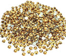 LolliBeads Resin Crystal Round Nail Art Mixed Flat Backs Acrylic Rhinestones Gems, Size 6 mm, Color Antiqued Gold (300Pcs) LolliBeads Store
