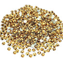 LolliBeads Resin Crystal Round Nail Art Mixed Flat Backs Acrylic Rhinestones Gems, Size 6 mm, Color Antiqued Gold (300Pcs) LolliBeads