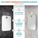 HONEYBULL Shower Mirror | Fogless with Razor Hook (Small 4x6) HONEYBULL Store