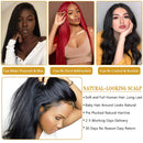 Human Hair Lace Front Wigs, 4x4 Body Wave Lace Wigs Human Hair, 130% Density Brazilian Virgin Human Hair Lace Closure Body Wave Wigs for Woman, Natural Color 24 Inch Geeta
