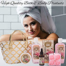 Draizee Spa Luxurious Home Relaxation Lovely Fragrance Gift Bag for Woman (British Rose, 6 Pieces) -