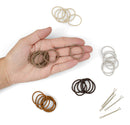 Heliums Small Sandy Blonde Hair Elastics, Thin 2mm Mini 1 Inch Sized Hair Ties for Kids, Braids and Fine Hair - 48 Count Ponytail Holders Heliums