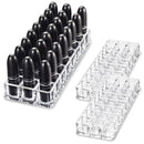 byAlegory (Set Of 2) Acrylic Lipstick Makeup Organizers 24 Space Beauty Storage Refillable Cosmetic Container - Clear BY ALEGORY