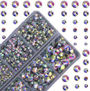 4000pcs Hot Fix Round Crystals Gems Glass Stones Hotfix Flat Back Rhinestones (Crystal AB) Massive Beads