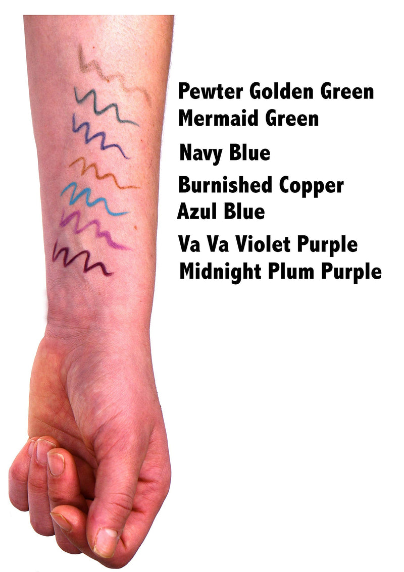 Pure Ziva Navy Sailor Blue Wood Eyeliner Pencil, Sharp Line Glides on Easily HD Professional Eye Liner Smudge Proof Deep Pigment Long Lasting, Natural, No Animal Testing & Cruelty Free Pure Ziva