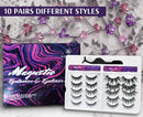 Arishine 3D 5D Magnetic Eyelashes Kit Magnetic Eyeliner For Use with Magnetic False Lashes Natural Look-No Glue Needed Arishine