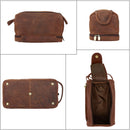Leather Duffel Bag & Toiletry Bag Combo - The Best Masculine Travel Gift For Men Rustic Town Store