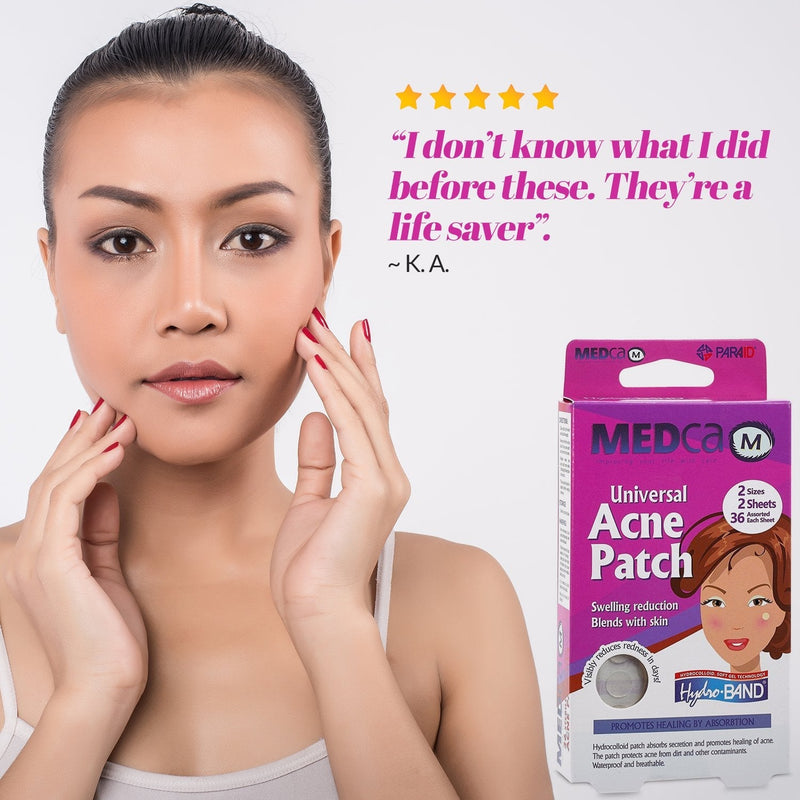 Acne Patch - Spot Dots 72 Count, Hydrocolloid Bandages, Acne Pimple Care Patches Absorbing Round Pads, Blemish Covers MEDca