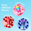 Hello Kids Fluoride Toothpaste Variety Pack, Includes a Strawberry Toothpaste, Unicorn Bubble Gum Toothpaste, and Blue Raspberry Toothpaste, Safe for Ages 2 and Up, 12 Pack, 4.2 Oz Each Infinity Warehouse