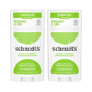 Schmidt's Aluminum-Free Vegan Deodorant Sandalwood & Citrus 2 Count for Women and Men, with 24 Hour Odor Protection, Natural Ingredients, Cruelty-Free, 2.65 oz Infinity Warehouse