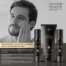 GROOM & PROSPER - Comfort Post-Shave Cooling Moisturizer with Hyaluronic Acid, Salicylic Acid, Beet Root Extract, Borage Seed Oil, Cocoa Butter, and Brazil Nut Oil - 1.7 Oz Groom & Prosper