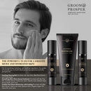 GROOM & PROSPER - Comfort Post-Shave Cooling Moisturizer with Hyaluronic Acid, Salicylic Acid, Beet Root Extract, Borage Seed Oil, Cocoa Butter, and Brazil Nut Oil - 1.7 Oz Groom & Prosper