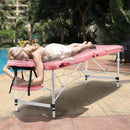 Yaheetech Massage Tables Portable Lash Bed for Eyelash Extensions Aluminium Tattoo Table Height Adjustable Spa Bed Lightweight with Non-Woven Bag, Pink Yaheetech
