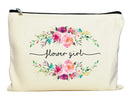 Flower Girl Makeup Bag, Flower Girl Gift, Bridal Party Favor, Cosmetic Pouch, Wedding Party Gift, Gift from Bride Moonwake Designs