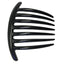 Parcelona French Twist 7 Teeth Large Black Set of 2 Celluloid Flexible Durable French Side Hair Comb Large 4'' No Slip Styling Paris Hair Accessories for Women and Girls, Made in France (Black) Parcelona