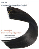 22In 8A Grade Clip In hair Extensions Natural Black Silky Long Straight Human Hair 100% Remy Human Hair Salon Quality For Women 70g7PCS(22In