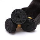 Human Hair Weft Sew In Natural Black Brazilian Hair 3 Bundles Mixed Length Short Long Silky Straight Unprocessed Hair Weave Extensions for Women 12 14 16 Inch