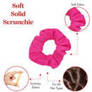Set of 2 Solid Scrunchies (Hot Pink) Motique Accessories