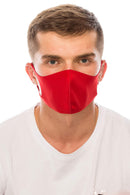 unik RED Cloth Face Cover, Washable, Reusable Mask, Unisex, Dust-proof, Red Pack of 4 unik