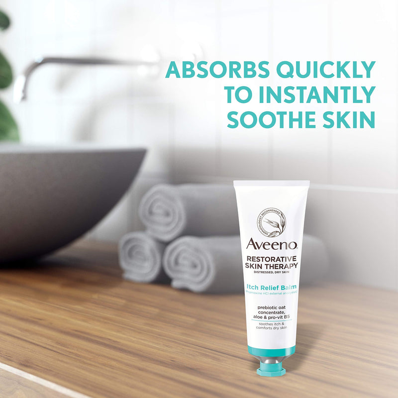 Aveeno Restorative Skin Therapy Repairing Cream with Restorative Skin Therapy Itch Relief Balm and Restorative Skin Therapy pH Balanced Body Wash Aveeno