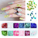 3D Holographic Butterfly Nail Glitter, UVANKAUP 24 Colors Butterfly Glitter Nail Sequins Laser Butterfly Nail Art Glitter Stickers Decals Acrylic for Nail Art Decoration & DIY Crafting UVANKAUP